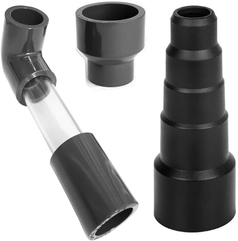Canlaten·U Wet Vac Attachment - AC HVAC Drain Line Vacuum 3/4, 1 Adapter to Unclog and Evacuate A/C HVAC Drain Lines, Universal Ac Drain Line Cleaner Tool Vacuum Hose To PVC Pipe Adapter, Black