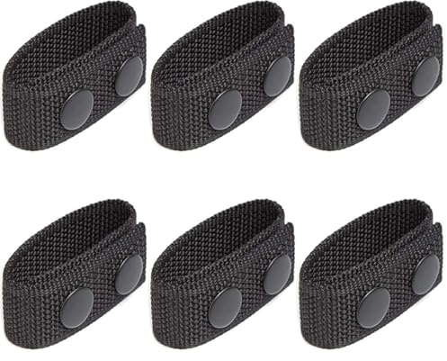 EIHI 6 Stück Nylon Duty Belt Keeper mit doppelten Druckknöpfen für 2 und 225 Sicherheitsgürtel für Taktische PolizeiMilitärausrüstungszubehör