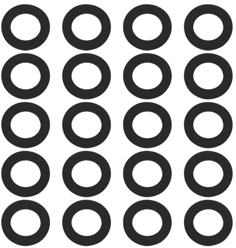 EMSea 20 Pezzi Guarnizione Piatta In Gomma 18 Mm X 23,5 Mm X 2 Mm Adatta Per Attrezzature Industriali Mobili Costruzione Di Condotte Trasparenti Anello Nero