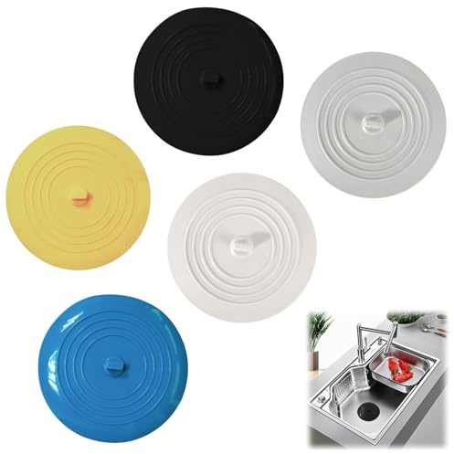 YCHYAN 5 Articoli Tappo Scarico Doccia, Tappi di Scarico Silicone Vasca, Multicolore Tappo Vasca da Bagno Universale, Adatto per Vasche da Bagno, Docce, Lavabi, Lavandini, Piscine