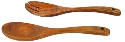 Tenedor Cuchara Ensalada Cuchara de Madera for Servir arroz for el hogar, Juego de Tenedor y Cuchara de Madera Japonesa, Tenedor Grande for Mezclar ensaladas, vajilla de Madera