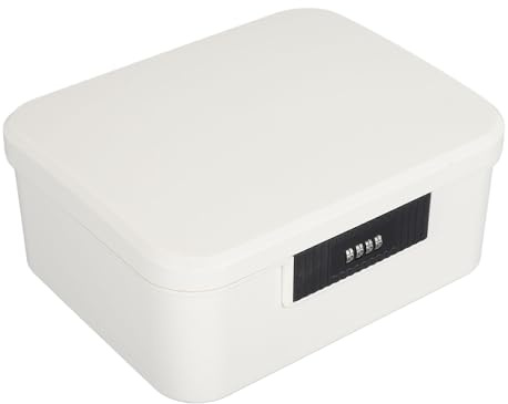 Fdit Trunk de Stockage Verrouillable 9L, Boîte de Stockage Verrouillable de Boîte Sécurisable ABS, Boîte de Verrouillage de Stockage de Mot de Passe à Double Caler pour L'organisateur