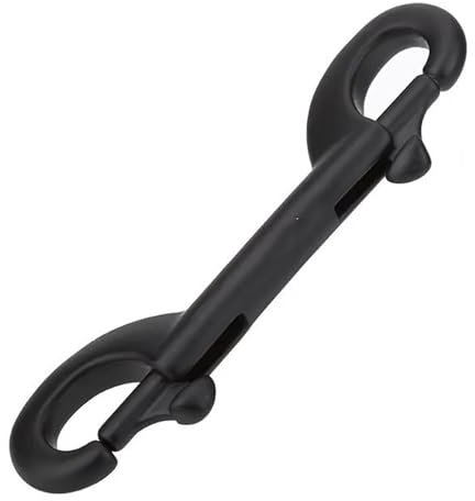 RLVYTA Schnorchelmaske Langlebiger doppelseitiger Clip-Haken aus rostfreiem Stahl mit Schnappverschluss für Tauchen, Schnalle, Tauchen, Doppelkopfhaken Vollgesichtsmaske(90mm)