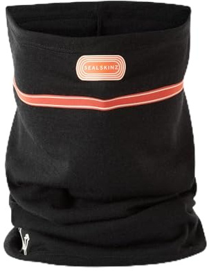 SEALSKINZ Unisex Merino Wool Hevington | Neck Warmer Mode-Schal, Schwarz, Einheitsgröße