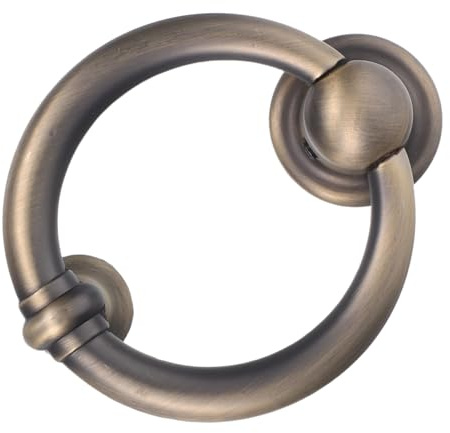 Llamador Puerta Exterior de Aleación de Zinc Color Café, Moderno | Anillo Minimalista para Entradas, Uso en Portales Comerciales y Domésticos, Alta Durabilidad y Fácil Mantenimiento
