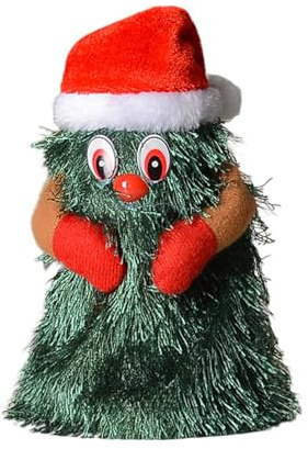 YRTUOP Árbol De Navidad Bailarín - Árbol de Navidad Que Canta y Baila - Figuritas con Gorro De Santa para Niños Bebés Infantil,Mesa Escritorio Oficina Exterior Infantil