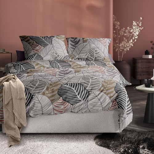 Irisette Feinbiber-Bettwäsche Meran 8628, Multi 90, Designed in Germany, 1 Bettbezug 135x200 cm und 1 Kissenbezug 80x80 cm
