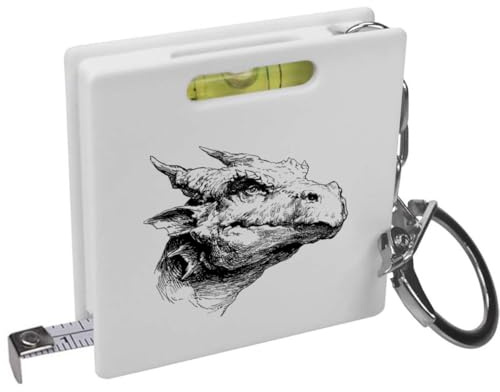 Azeeda 'Dragon Portrait' Keyring Tape Measure/Spirit Level Tool (KM00048126)