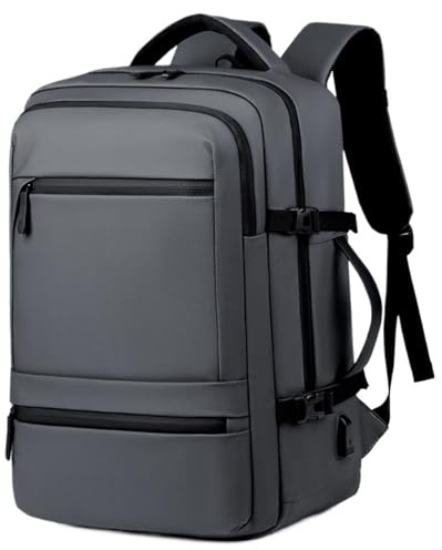 Ryggsäck for män, Casual Outdoor Travel Bag Multifunktionell Skolväska med stor kapacitet(Gray)