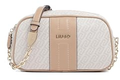 Liu Jo Borsa a Tracolla Ematite, Naturale, Poliestere, 24x14x7.5 cm, con Cerniera e Tracolla Regolabile