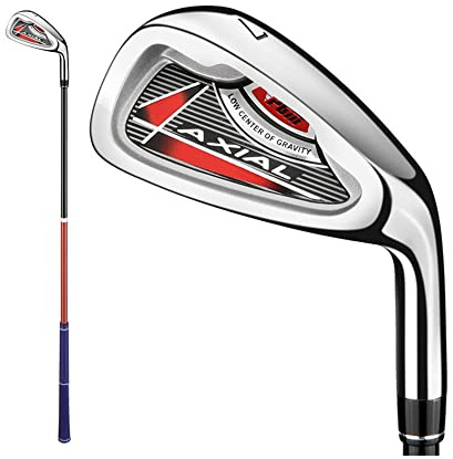 Kids #7 - Mazze da golf in ferro singolo con asta in grafite per destrorsi, per ragazzi e ragazze, scuola, sport, golf (6-8 anni, rosso per ragazzi)