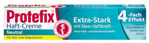 PROTEFIX Haftcreme Neutral, 47 g | Extra-Stark mit Nass-Haftkraft