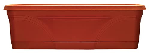 Southern Patio 36 in Medallion Hanging Windowsill Garden Box Planter, Terracotta