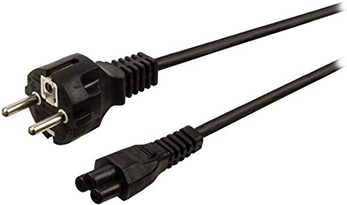 StarTech 2m 3 Prong Laptop Power Cord | Notebook Ersatzstromkabel 18AWG, Kleeblatt Mickey Mouse Stecker, IEC 60320 C5, VDE-geprüft, 100% Kupfer