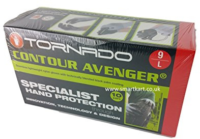 Tornado 10 x Pairs of Contour Avenger Specialist Precision Work Gloves Size: Large