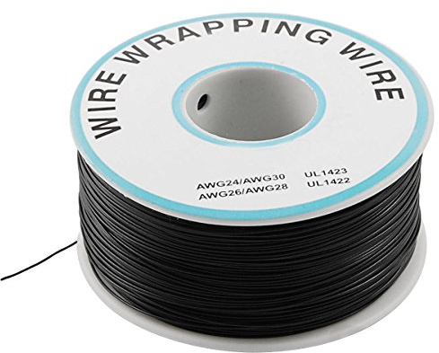 YXQ P/N B-30-1000 30AWG Tin Plated Copper Wire Wrapping Wire Cable Reel Black 305M