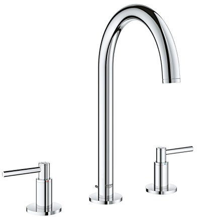 Grohe Atrio, Badarmatur - 3-Loch-Waschtischbatterie, DN 15, Chrom, 20009003 Ausladung 166