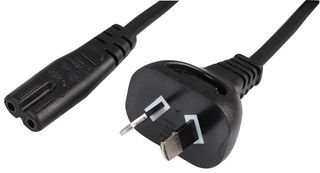Australia Australian Argentina Fiji New Zealand region Bipolar Power Figure 8 Supply Cord Mains Cable Lead Plug C7 1.8M Long