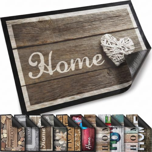 Valia Home Tapis - Nombreux Designs - Paillasson intérieur/extérieur - Antisalissure - Antidérapant - Essuie-Pieds - 60 x 80 cm
