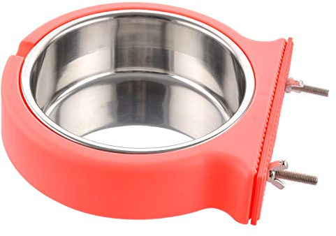 MOACC Comedero Perro Gato Conejo Acero Inoxidable Animales Domésticos Colgantes Jaula Extraíble Acero Inoxidable Alimentos Agua Cuencos para Animales Pequeños