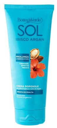 Bottega Verde - SOL Ibisco Argan, Crema Doposole Corpo, 200 ml, Idrata, Rinfresca ed Esalta l'Abbronzatura