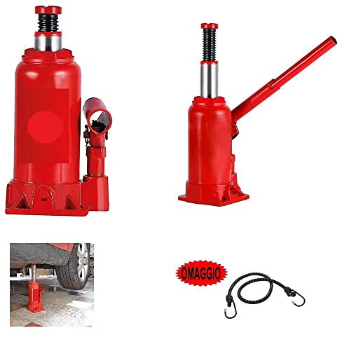 Kompatibel mit Militem Hydraulik-Wagenheber mit 3 Tonnen, für Autos, CRIK, aus Metall mit Erkennung für Auto, Rad, Höhe von 17 bis 33 cm