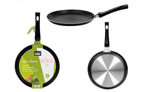 Maitre Chef Crêpière en Aluminium Anti-Adhérente Poêle, 25cm Diamètre