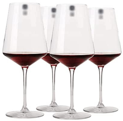 Erik Xian Bicchieri da Vino in Cristallo 750ML / 25.3OZ Bicchieri da Vino Rosso e Vino Bianco 100% Senza Piombo Bicchieri da Vino dal Design Moderno Unico per Il Matrimonio