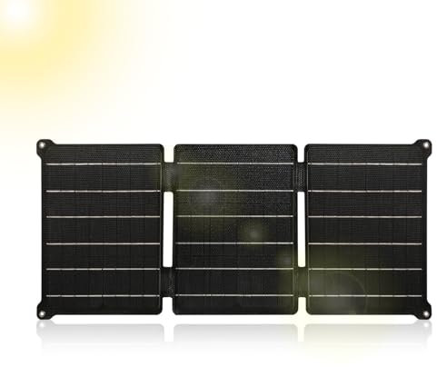 DEWIN Solar USB Ladegerät 30W ETFE Faltbare Solarpanel Wasserdicht Dual USB 5V/12V Handy Power Bank Ladegerät