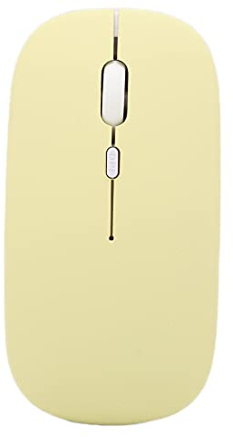 Ratón Inalámbrico, Ratón Inalámbrico Bluetooth Delgado Ratón Móvil Portátil Ratón Inalámbrico óptico Con 3 Ratones Planos Pequeños DPI Ajustables Para Computadora Portátil PC De Escritorio(Amarillo)
