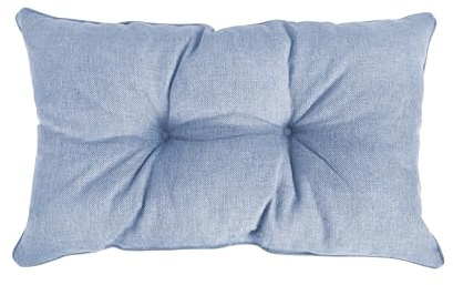 POKAR Rückenkissen Stuhlkissen Rückenlehne für Stuhl Rattanmöbel Gartenmöbel Kissen Outdoor Rückenpolster Lounge Polster 50x40x10 cm, Blau