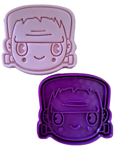 Tagliabiscotti.it - Halloween Testa Frankenstein - Cookies cutter - Formina - Stampo per biscotti o decorazioni torte in pasta di zucchero - 8cm