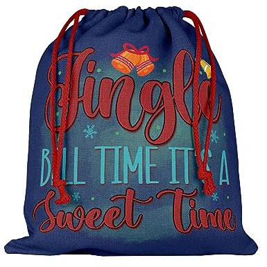 Weihnachts-Geschenktaschen | Nikolaus für Dekorationen und Geschenktüten – Große Kapazität Aufbewahrungstasche für Partyzubehör mit Kordelzug für Süßigkeiten Jildouf
