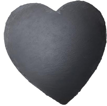Cabilock Tabla De Pizarra Forma De Corazón Plato De Servir y Queso Para Fiestas y Eventos Duradera y Práctica Para Restaurantes y Hogares