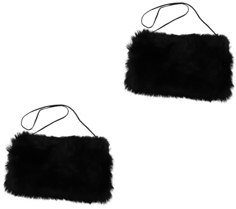 BESPORTBLE 2St plüschiges Handwärmerkissen Winter warm Hand aus Kunstpelz für Damen Lederhandschuhe Damen Handschuhe Kunstpelz-Handmuff für Hände Warmer Muff warm halten Zubehör Gurt