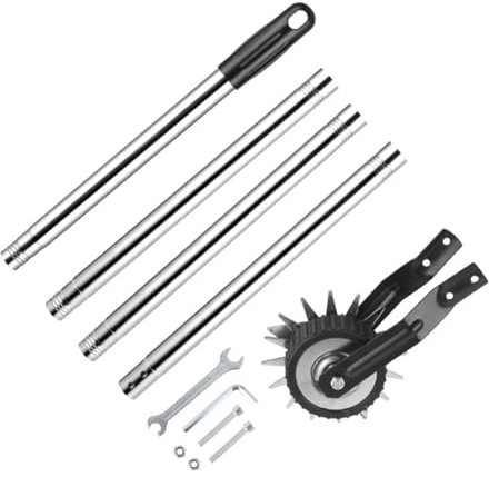 Edger gräsmatta, handmanuell gräsmattskant, hjulroterande trimmer, gräs, kantsax, för trädgård, trottoar (1,6 m)