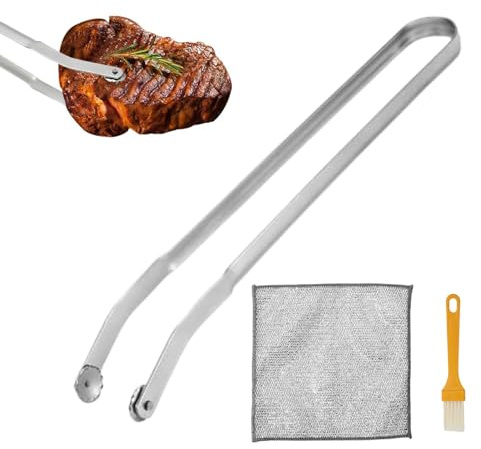 Pince Barbecue Longue, Pince Retourne Saucisse, Pince A Barbecue A Roulette, Pince À Grillade, Pince Cuisine Inox, Pince Alimentaire, Accessoires De Gril Pour La Cuisine, Les Grillades, Les Buffets