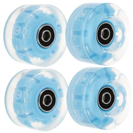 KONTONTY 4stücke Leuchtende Rollschuhrollen Blinkend Für Innen Und Außenbereich Skateboard-zubehör Mit Schraubenschlüssel Gummi Rädern Ersatz Für Alte Kaputte Räder