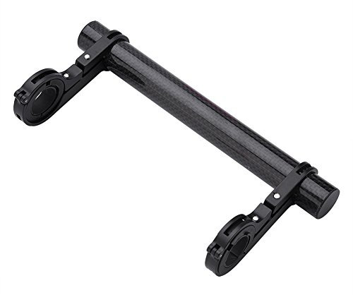 20-cm-Lenkerverlängerung aus Kohlefaser, doppelte Halterung für Fahrradzubehör, erweitert den Stauraum für Lichter, GPS, Telefon, ideal für 31,8-mm-Lenker, leicht