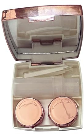 MYSUNBAR Kontaktlinsenbehälter, Reflektierende Abdeckung Kontaktlinsen-Etui Set Cute Lovely Travel Kit Box