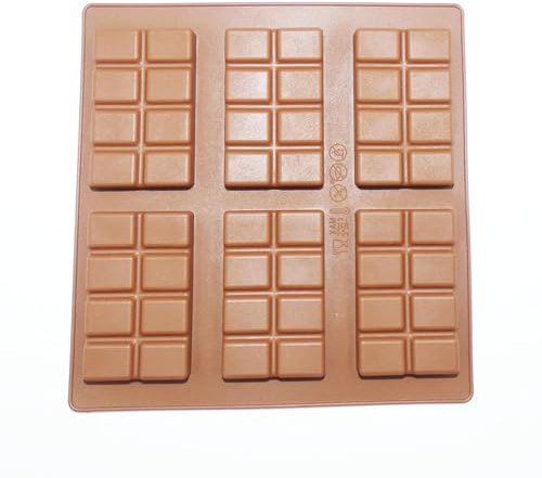 Selecto Bake Silicone Moulds Chocolate Bar Sweet 6 Cell 8 Section Candy Mould Jelly Rectangle Baking Silicon Bakeware Mold Shape Soap Wax Flexible Baking