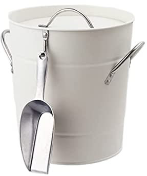 HYRTHAFSDF Ice Bucket, Ice Bucket Champagne Bucket Wine Bucket Retro Ice Bucket Metal Insulation Ice Shovel Lid Storage Ice Drink Bucket For Beer Champagne Ice Tub Cooler Bucket