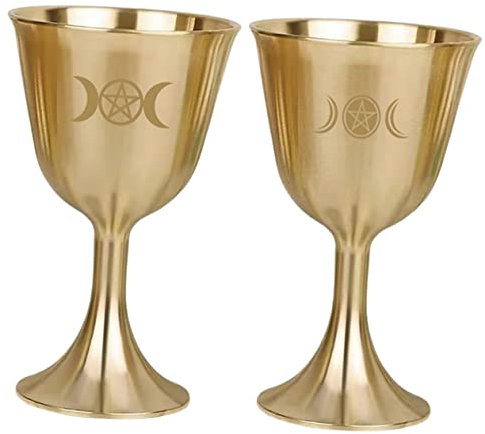 PHENOFICE Lot De 2 Coupes D'offrande En Cuivre 150ml, Tasses Bouddhistes Multifonctions, Surface Lisse Polie, Résistant à L'usure, Pour Bureau Et Cérémonies, Présent Spirituel Pratique