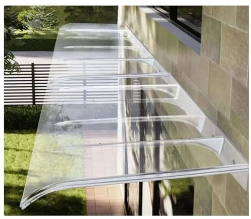 Outdoor Front Door Canopy Awning 3mm Thick UV Protection Polycarbonate Sheet Patio Porch Rain Shelter (50x100cm/20 x39)
