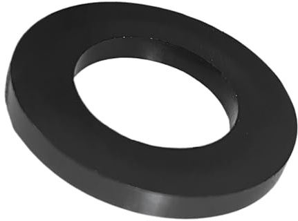 Flache Unterlegscheiben aus Nylon (Kunststoff) DIN125, isolierend und rostfrei, für Befestigungen auf empfindlichen Oberflächen, für industrielle und häusliche Verwendung – M10 – Schwarz – 25 Stück