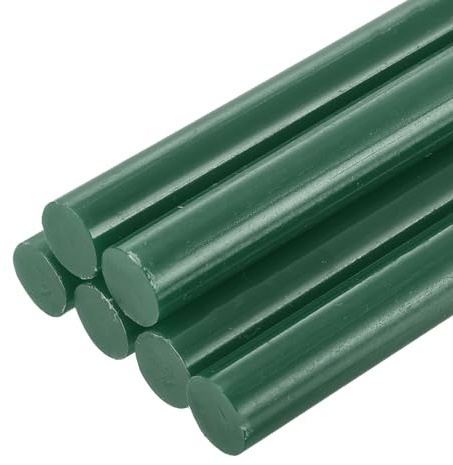sourcing map 6pcs Full Size Hot Glue Sticks for Glue Gun 11mm x 200mm Large Glue Sticks, Dark Green