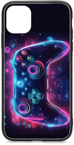 CRIVOTA For iPhone 11 Case - Game Controller Design, Glass Back + TPU Inner Shell, Extreme Slimness, Bare-Hand Feel, Military-Grade Protection, Precise Cutouts, Cell Phone Cases for Boys Girls