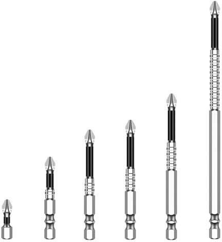 High-Magnetic Impact Screwdriver Bit Kit - Strong Durability Anti-Slip Set for 25 50 65 70 90 150mm (6PCS)