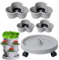 Poludatly Macetas de Fresa de 4 Niveles, Torre de Fresas, Maceta Vertical con Ruedas Flexibles, Torre apilable para Plantas de jardín para Verduras, Flores