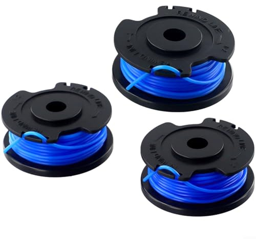 Fauhapyway Bobina di ricambio per Greenworks, per tagliabordi da 24 V G24LT25 G24LT G24LT28 G24LT30M, confezione da 3 pezzi, filettatura in nylon da 1,65 mm